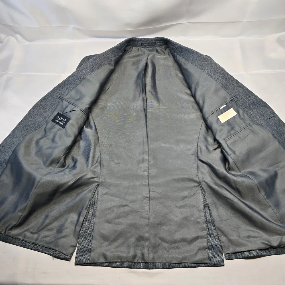 Michael Kors Gray/blue‎ Herringbone Blazer/sportscoat Men Size 40L